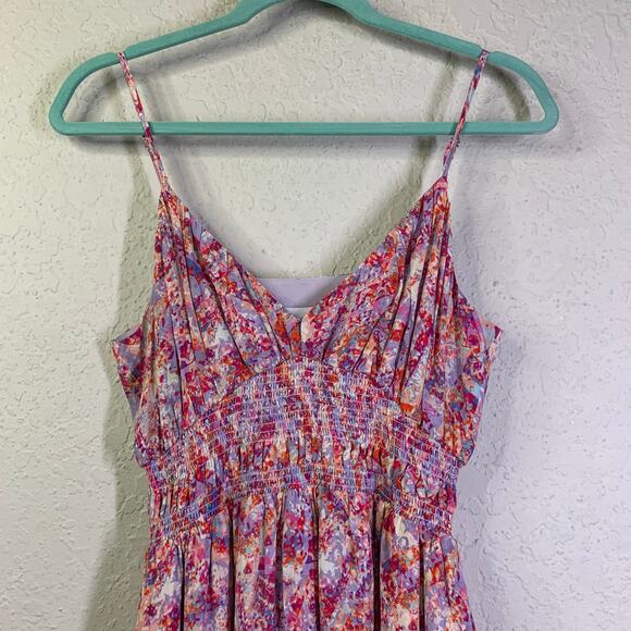 GILNER FARRAR Dress Medium Amelie Kaleidoscope Smocked Corset Waist Lined - Picture 5 of 14